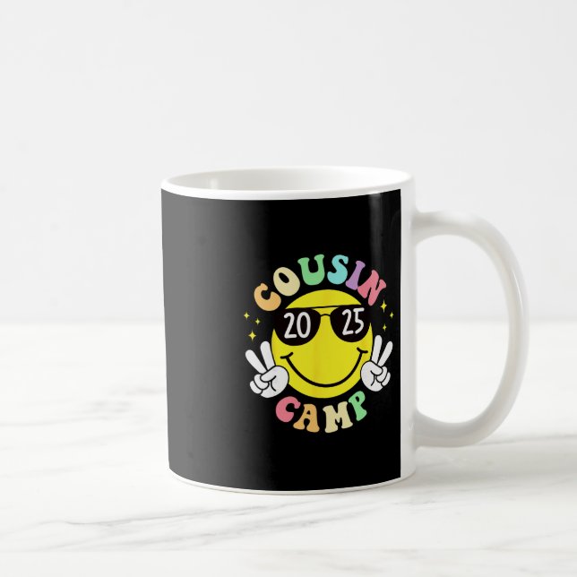 Cousin Camp 2025 Camping Campfire Summer Vacation  Coffee Mug (Right)