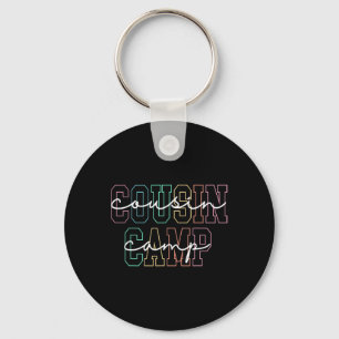 Cousin Camp 2025 Camping Campfire Summer Vacation Key Ring
