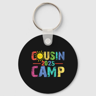 Cousin Camp 2025 Camping Campfire Summer Vacation Key Ring