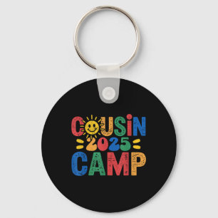 Cousin Camp 2025 Camping Campfire Summer Vacation Key Ring