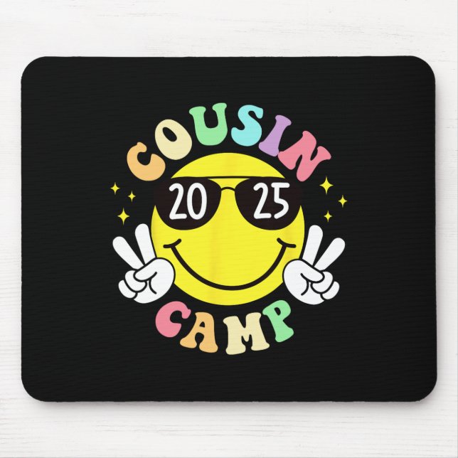Cousin Camp 2025 Camping Campfire Summer Vacation  Mouse Mat (Front)