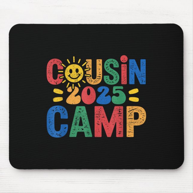 Cousin Camp 2025 Camping Campfire Summer Vacation  Mouse Mat (Front)