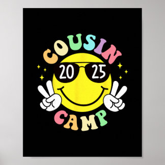 Cousin Camp 2025 Camping Campfire Summer Vacation  Poster