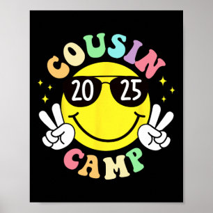 Cousin Camp 2025 Camping Campfire Summer Vacation Poster