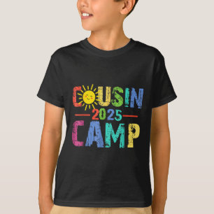 Cousin Camp 2025 Camping Campfire Summer Vacation T-Shirt