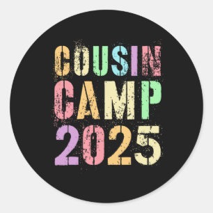 Cousin Camp 2025 Family Vacation Summer Camping Cr Classic Round Sticker