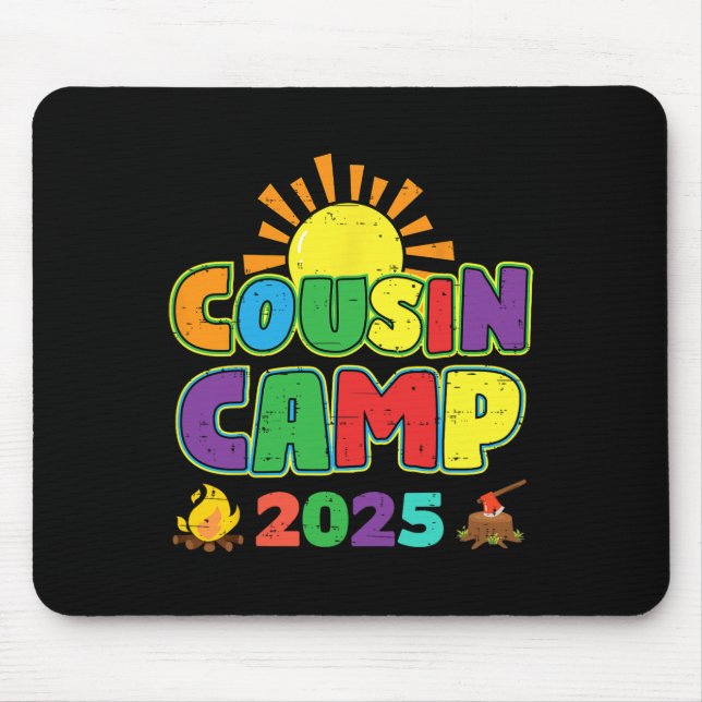 Cousin Camp 2025 Family Vacation Summer Camping Cr Mouse Mat (Front)