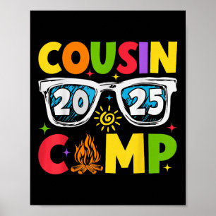 Cousin Camp 2025 Family Vacation Summer Camping Poster