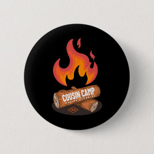 Cousin Camp 2025 Fun Summer Camping Campfire Graph 6 Cm Round Badge