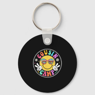 Cousin Camp 2025 Funny Camping Crew Summer Family Key Ring