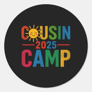 Cousin Camp 2025 Summer Vacation Family Gathering Classic Round Sticker