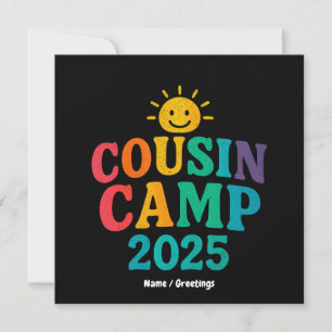 Cousin Camp 2025 Summer Vacation Fun Camping Invitation