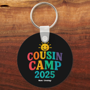 Cousin Camp 2025 Summer Vacation Fun Camping Key Ring