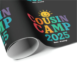 Cousin Camp 2025 Summer Vacation Fun Camping  Wrapping Paper