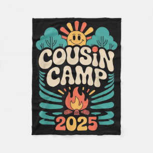 Cousin Camp 2025 Summer Vacation Trip Matching Fam Fleece Blanket