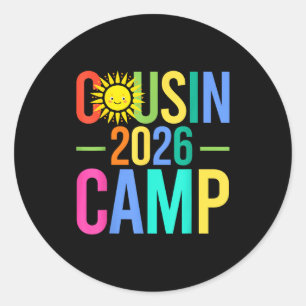 Cousin camp 2026 matching family vacation summer classic round sticker