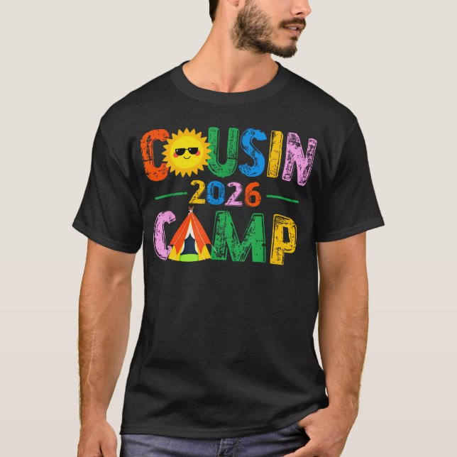 Cousin Camp Crew 2026 Summer Vacation Beach T-Shirt (Front)