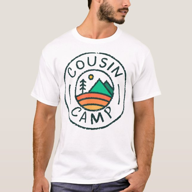 Cousin Camp Friends Summer Travel Family Camping V T-Shirt (Front)