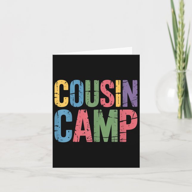 Cousin Camp Pyjamas Kids Girls Toddler Matching  Card (Front)