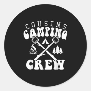 Cousin Camping Crew 2024 Shirt Family Vacation Cam Classic Round Sticker