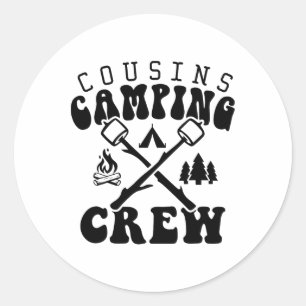 Cousin Camping Crew 2025 Shirt Family Vacation Cam Classic Round Sticker