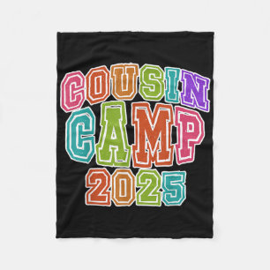 Cousin Camping Crew 2025 Spring Break Summer Trip Fleece Blanket