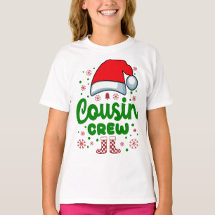 Cousin Christmas Santa Hat Family Green Red T-Shirt