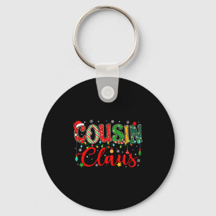 Cousin Claus Christmas Lights Pajama Family Matchi Key Ring
