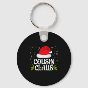 Cousin Claus Christmas Lights Santa Pajama Family Key Ring
