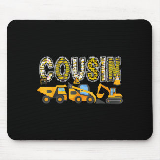 Cousin Construction Excavator Kids Matching Family Mouse Mat