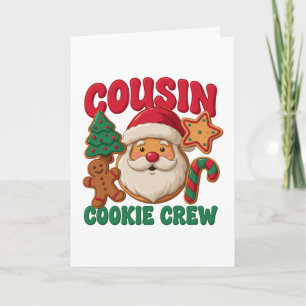 Cousin Cookie Crew Christmas Santa Gingerbread Holiday Card