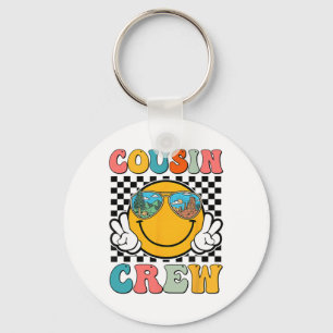 Cousin Crew 2024 Groovy Family Vacation Summer Cam Key Ring