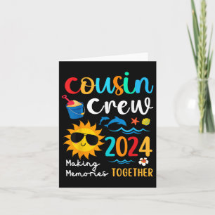 Cousin Crew 2024 Summer Vacation Beach Family Trip Card