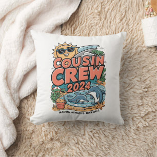 Cousin crew 2024 Summer Vacation Beach Family Trip Cushion