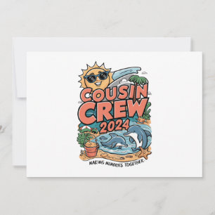Cousin crew 2024 Summer Vacation Beach Family Trip Invitation