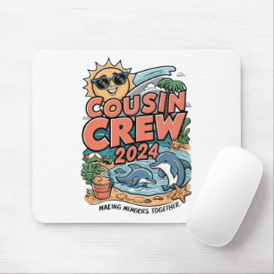 Cousin crew 2024 Summer Vacation Beach Family Trip Mouse Mat