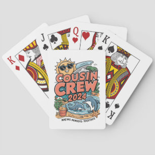 Cousin crew 2024 Summer Vacation Beach Family Trip Playing Cards