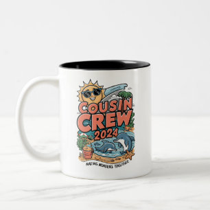 Cousin crew 2024 Summer Vacation Beach Family Trip Two-Tone Coffee Mug