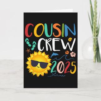 Cousin Crew 2025 Shirt Family Vacation Beach  Card