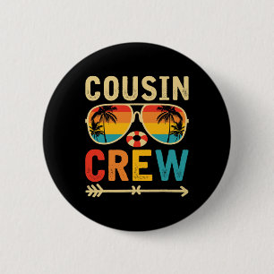 Cousin Crew 2025 Summer Vacation Beach Family Trip 6 Cm Round Badge