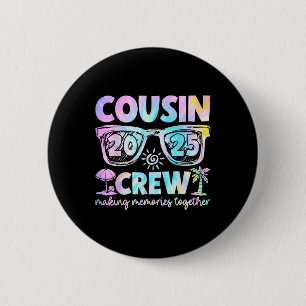 Cousin Crew 2025 Summer Vacation Beach Family Trip 6 Cm Round Badge