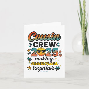 Cousin Crew 2025 Summer Vacation Beach Family Trip Card