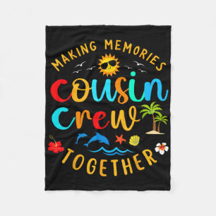 Cousin Crew 2025 Summer Vacation Beach Family Trip Fleece Blanket
