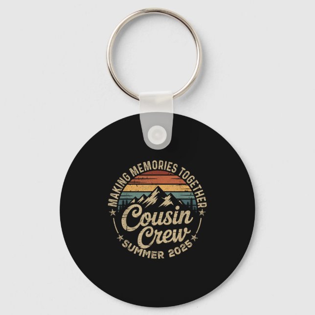 Cousin Crew 2025 Summer Vacation Beach Family Trip Key Ring (Front)