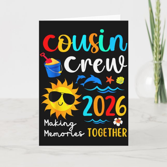 Cousin Crew 2026 Making Memories Summer Family Vac Card (Front)