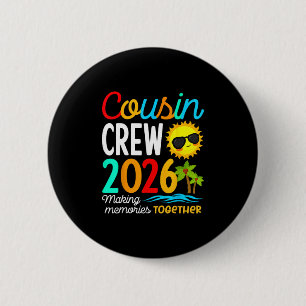 Cousin Crew 2026 Summer Vacation Beach Family Trip 6 Cm Round Badge