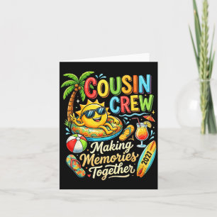 Cousin crew 2027 vacation summer memories matching card