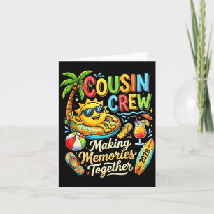 Cousin crew 2028 vacation summer memories matching card