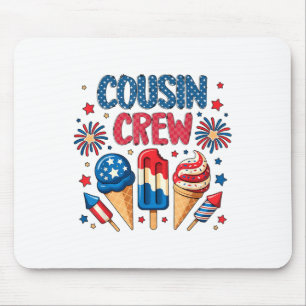 Cousin Crew 4th Of July Ice Cream Patriotic Kids B Mouse Mat
