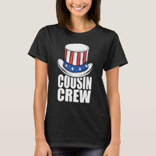 Cousin Crew 4th Of July Uncle Sam's Hat Family Mat T-Shirt